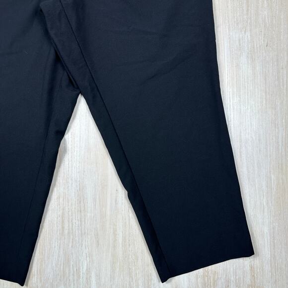 Eloquii Black Straight Leg Nautical Silver Button Detail Work Pull On Pants 20 - Picture 4 of 14